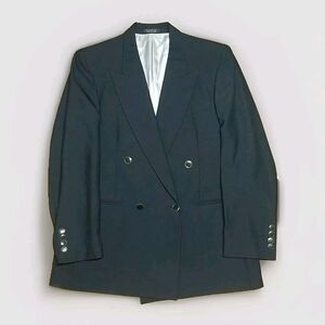 Vintage Double Breasted Wool Navy Blazer Oscar De La Renta - Mens 41"‎ Chest